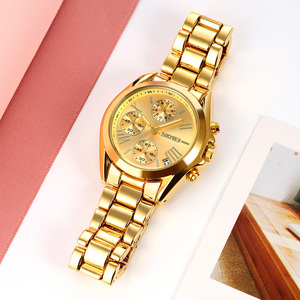 Montre chronographe ronde pour homme, montre-bracelet de luxe en acier inoxydable, montre à quartz étanche 30M - Product Image 1