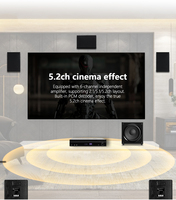 5.1ch BT5.0 sınıf D alüminyum ev sineması amplifikatör yüksek güç ses ark FM 360 Surround ses
