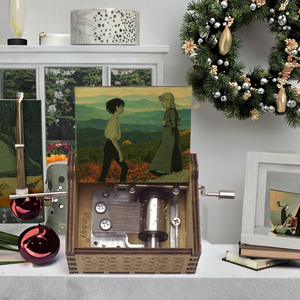 Tùy Chỉnh 56-Key Mini Hand Crank Âm Nhạc Hộp Howl's Di Chuyển Lâu Đài DIY Âm Nhạc Merry-Go-Round Độc Đáo Giáng Sinh Năm Mới Chủ Đề Bài Hát - Product Image 2