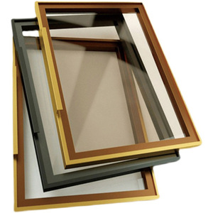 Portes à cadre en aluminium populaires d'amérique du <span class=keywords><strong>nord</strong></span> porte de cuisine cadre en aluminium armoire à vin verre porte à cadre en aluminium - Product Image 1