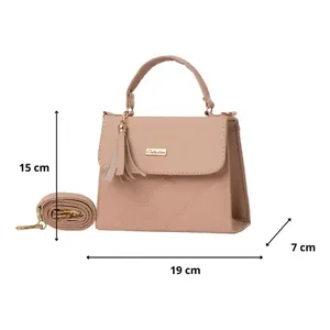 Bolso de pecho para mujer Freda, color lila, acolchado con diamantes, borlas, correa ajustable, uso diario, para todas las estaciones, microfibra, cuero sintético - Product Image 3