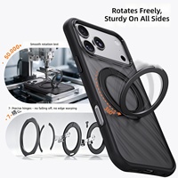 Étui de téléphone magnétique rotatif avec béquille pour iPhone 18 Pro Max 17 Pro Max 16 – Coque robuste avec support et design antidérapant texturé
