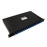 Panel Tambal Serat Optik Dudukan Rak 1U, Serat Optik ODF 24 Port 24 Core OEM SC LC FC / UPC/APC Rakitan