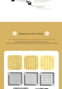 Cortador de verduras eléctrico multifuncional WEIYE, nueva condición, patatas fritas, máquina de frutas, gran oferta, uso doméstico, panadería central - Product Image 3