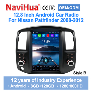 NaviHua New Model 12.8'' Android For Nissan Pathfinder 2008-2012 Car Radio GPS DSP Multimedia Carplay Auto Stereo Style B Unit - Product Image 1