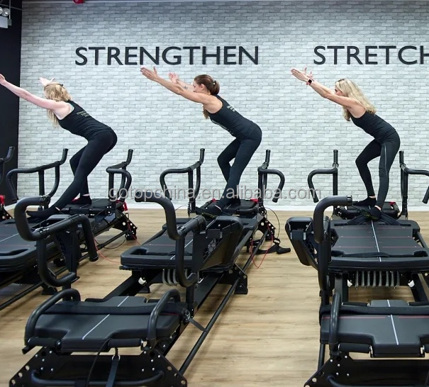 Customize Aluminum Lagree Megaformer Pilates Reformer Machine Exercise Equiment for Fitness
