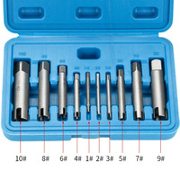 10pc ensembles M4-M22 en acier à grande vitesse tête cassée robinets dissolvant dépouillé vis robinet extracteur ensemble outils matrices vis robinet extracteur