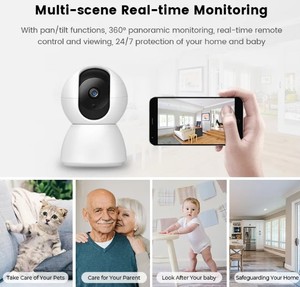 กล้องวงจรปิดภายในบ้าน Tuya Smart WiFi ความละเอียด 3MP HD เซ็นเซอร์ CMOS มุมกว้าง 350 องศา หมุน/เอียงได้ ระยะไกล รองรับเสียงสองทาง บันทึกข้อมูลบนคลาวด์และการ์ดหน่วยความจำ - Product Image 5