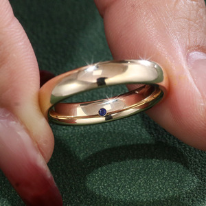 Anello da Uomo Classico con Fascia in <span class=keywords><strong>Oro</strong></span> Rosa, Moissanite Colore <span class=keywords><strong>D</strong></span>, Design Semplice, Gioiello per Matrimoni e Fidanzamenti, Ideale per Feste - Product Image 2