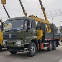 Camion-grue Dongfeng 6x6 de 10 tonnes, grue à flèche mobile tout-terrain
