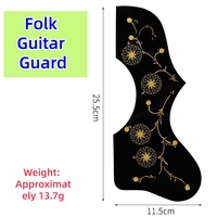 Plaque de protection en celluloïd motif pissenlit pour guitare acoustique 40/41 pouces, instrument de musique