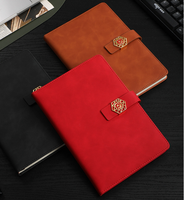 Journal intime A5 avec couverture en cuir PU de qualité supérieure à impression personnalisée et coffret cadeau de carnet de notes de promotion des ventes avec stylo