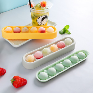 Nouveau moule à glaçons sphériques en silicone <span class=keywords><strong>de</strong></span> haute qualité, fait maison, 6 cavités, grande capacité, avec couvercle, design boule <span class=keywords><strong>de</strong></span> 3 cm - Product Image 1