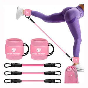 Custom Logo Recoils And Glutes Workouts Ankle Resistance Bands Set Legs Resistance Bands With Ankle Strap