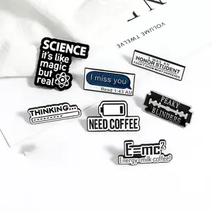 Gratis Sample Custom Bedankt Wetenschap Revers Pin Badge Metalen Motivatie Chemische Math Wetenschap Emaille Pin