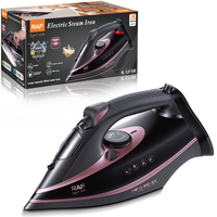 Fer à vapeur électrique RAF R.1215 2600W, semelle en céramique, réservoir d'eau de 360 ml, pulvérisation d'eau, vapeur verticale, fonction vapeur pulsée, auto-nettoyage