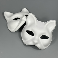 DIY divers styles de masques d'animaux doodle dessinés à la main pour enfants masques de peinture en pâte de papier blanc