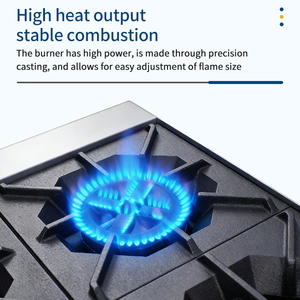 Cuisinière à gaz sur pied avec 4 brûleurs, équipement de cuisine professionnel pour sautés - Product Image 3