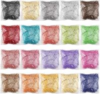 Déchets de papier raphia multicolores et brins de confettis froissés pour l'emballage cadeau DIY et le remplissage de paniers