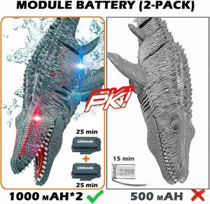 Popular HOSHI HScopter, Dinosaurio a <span class=keywords><strong>Control</strong></span> <span class=keywords><strong>Remoto</strong></span>, Cocodrilo RC con Luces LED, 2.4G, Juguetes Acuáticos, Módulo de <span class=keywords><strong>Barco</strong></span> RC, Baterías, Juguetes para Niños - Product Image 6