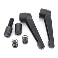 Poignée d'angle réglable M8x40mm avec levier de serrage indexé, boulon à dégagement rapide, vis de verrouillage rotative noire