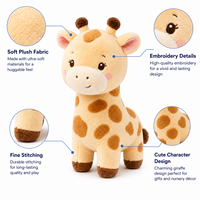 Fabricante de Peluches Personalizados, Muestra de Regalo Creativo, Muñecos de Peluche Personalizados, Jirafa de Peluche, OEM ODM, Juguetes de Peluche Sin Relleno