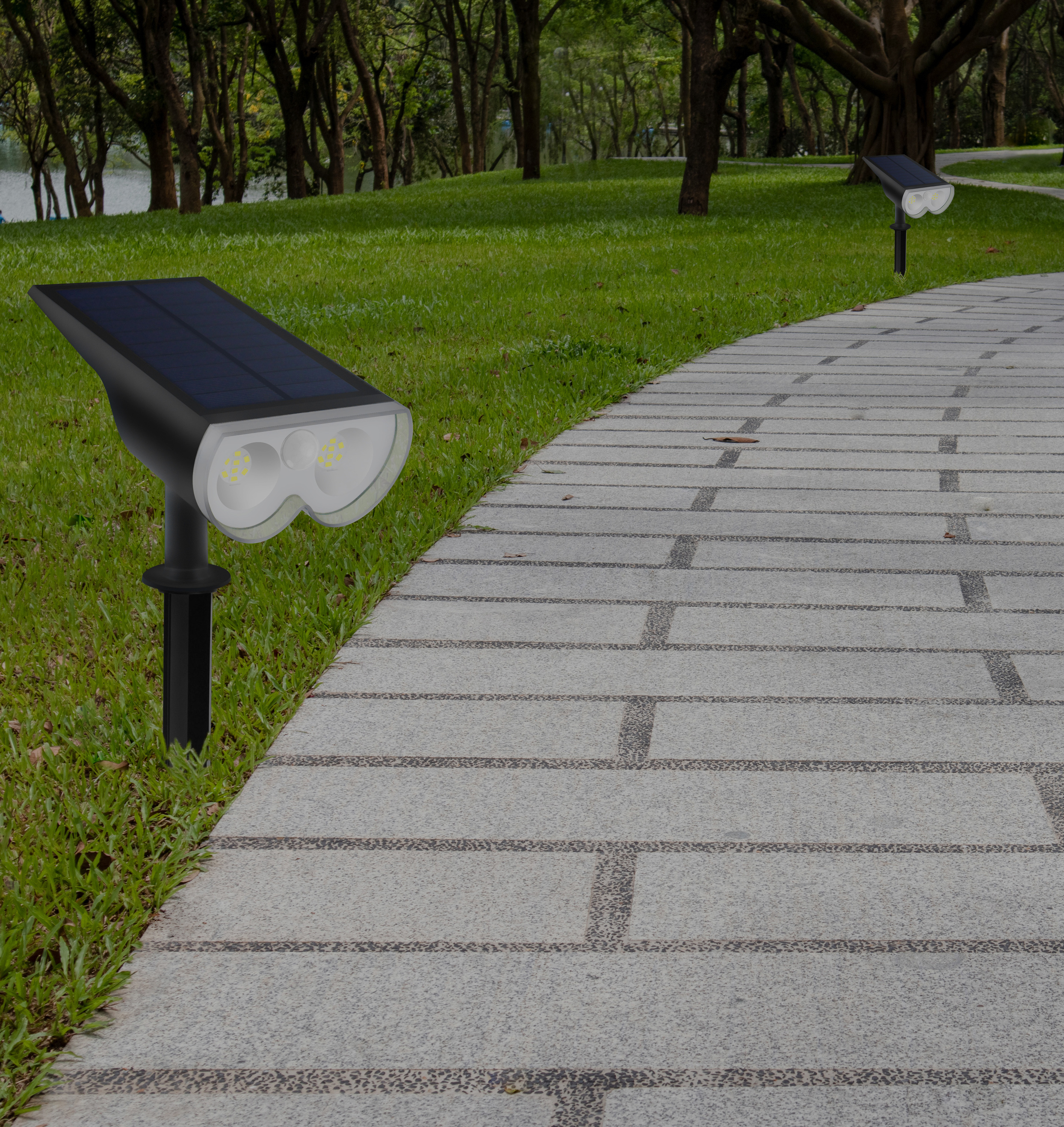 Best Selling Outdoor Solar LED Landscape Spot Lights Waterproof IP65 Decorative Solar Garden Light for Yard Outdoor Lighting