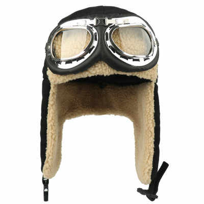 Cappello Invernale Da Aviatore Unisex 3 In 1 - Con Paraorecchie E Occhiali Integrati