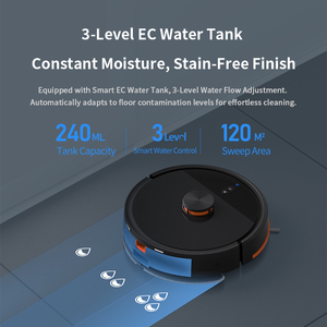 Robot Aspirador Eléctrico MAX con Función de Fregado en Seco/Húmedo, Filtro de Agua, Soporte en Español, Control por App, Motor sin Escobillas, Larga Duración - Product Image 4