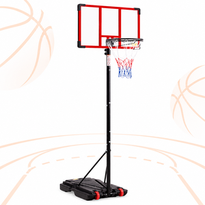 Support de panier de basket-ball portable en métal pour extérieur, hauteur réglable 155-260 cm, pliable, durable, base rechargeable pour enfants et jeunes - Product Image 2
