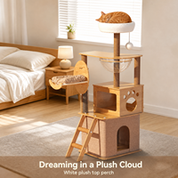 Arbre à chat tout-en-un personnalisé avec condo pour chat, griffoir et jouet interactif pour chat
