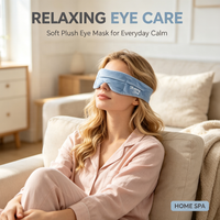 Masque pour les yeux en sel de l'Himalaya, compresses chaudes micro-ondables, masque pour les yeux personnalisable, rempli de sel naturel, masque pour les yeux en peluche douce