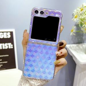 NUEVA LLEGADA Color chapado duro trasero Z Flip 5 cubierta cristalina recubrimiento óptico Flip Phone CASE para Samsung Galaxy Z Flip 5 4 3 - Product Image 3