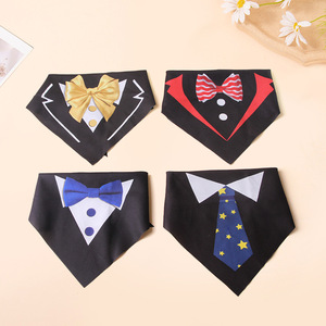 Abito Formale per Animali Domestici, Bandana, Collare, Papillon a Stella, Bavaglino, Costume Carino ed Elegante in Poliestere per Compleanno e Natale - Product Image 5