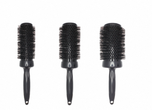 I Handle professional roll <b>brush</b> ceramic barrel hair <b>brush</b> with soft <b>boar</b> <b>bristle</b> and non slip rubber handle for salon styling - Product Image 4