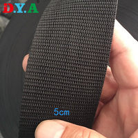 Fabricant en gros 2cm 2.5cm 3cm 4cm 5cm 2 pouces pp matériel sangle bande noir couleur polypropylène sangle ceinture pour sac sangle