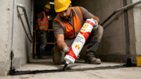 Scellant en silicone ignifuge et résistant aux intempéries de qualité industrielle, faible émission de fumée pour conduits CVC