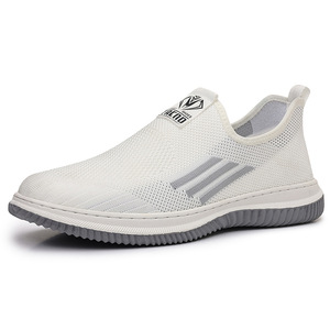 Zapatillas Deportivas Blancas de Malla Transpirable para Hombre, con Punta Redonda, Ligeras, Casuales, con Entresuela de EVA y Suela de Goma - Product Image 4