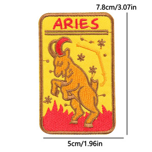 Nuovo ricamo segni zodiacali Applique ferro Girly su oroscopo patch per abbigliamento cappello - Product Image 6
