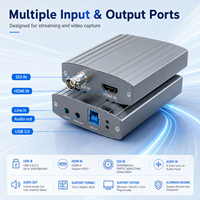 Tarjeta Capturadora de Video U3SDH SDI HDMI USB 3.0 1080P 60Hz, Transmisión en Vivo, Grabador SMPTE con Entrada de Audio para Cámara, Grabación en Vivo