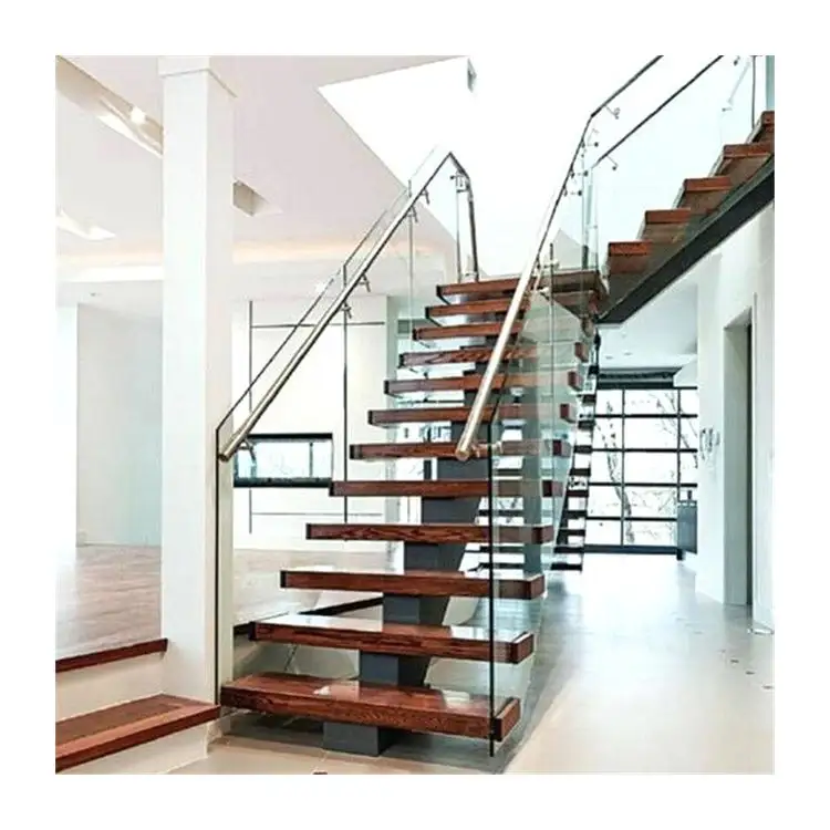 ACE Stairs Factory Hot Sale Vorgefertigtes modernes Design Indoor Mono Stringer Treppe