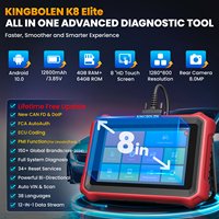 Entrepôt USA EU Kingbolen K8 Elite Systèmes complets Outil de scan bidirectionnel Scanner OBD2 filaire Scanner de voiture Mise à jour gratuite