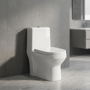 Articles sanitaires de haute qualité grand trou de sortie une pièce salle de bain toilette en céramique chine symphonique tornade rinçage Villas toilettes - Product Image 2