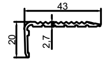Profilo Antiscivolo per Scale in Alluminio a Prezzo di Fabbrica, Bordatura Personalizzata per Scale Interne ed Esterne - Product Image 3