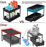 Neuer multifunktion aler Schiebe schrank Korb Counter Storage Organizer Badezimmer Arbeits platte Regal Küche Schiebe schrank Korb
