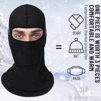 Masque facial pour moto, chaud, coupe-vent, doux, pour motard, ski, masque noir, écharpe chaude pour cou, accessoires de protection