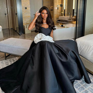 SF092เจมเบอร์เดรสงานพรอมลูกไม้สีดำเอ็มไพร์พร้อมดอกไม้ - Product Image 6