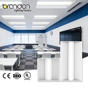 Plafonnier LED encastré UL 2x2 2x4 pieds en aluminium à panneau central, installation facile, pour entrepôts et couloirs - Product Image 1