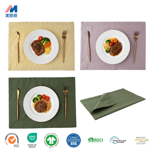 Mantel Individual de Lino Natural Personalizable Directo de Fábrica, Ecológico, Biodegradable, con Esquinas Reforzadas, Sin Bolitas, Lavable a Máquina - Product Image 1