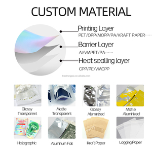 Tùy chỉnh in túi thuốc lá <span class=keywords><strong>gusset</strong></span> giấy kraft đứng lên túi có thể khóa lại với cửa sổ rõ ràng để hiển thị sản phẩm - Product Image 5